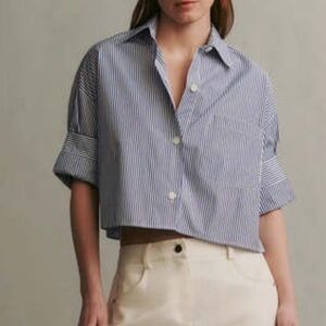 TWP The Next Ex Striped Cropped Shirt